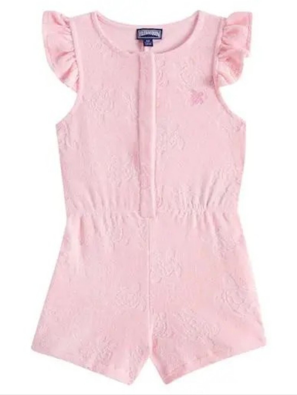 Vilebrequin Kids Pink Turtle Terry Romper Gracias Pool Resort Beach Swim Coverup